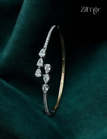 Gold Plated Openable AD Stone Bangle - AH1012925