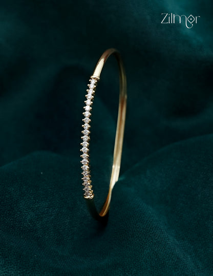 Gold Plated Openable AD Stone Bangle - FS1012978