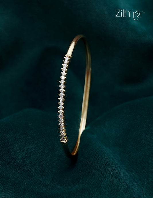 Gold Plated Openable AD Stone Bangle - FS1012978