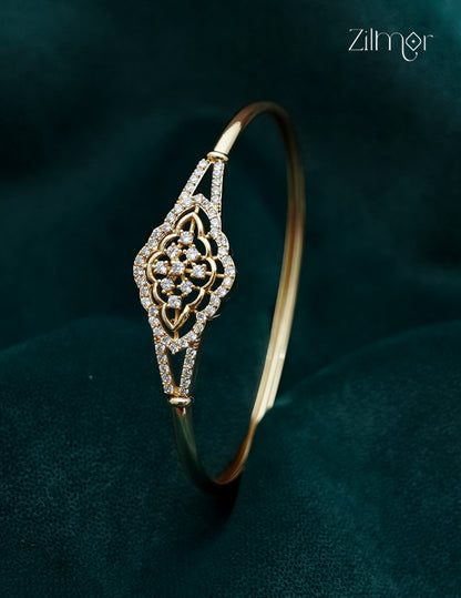 Gold Plated Openable AD Stone Bangle - FS1012980