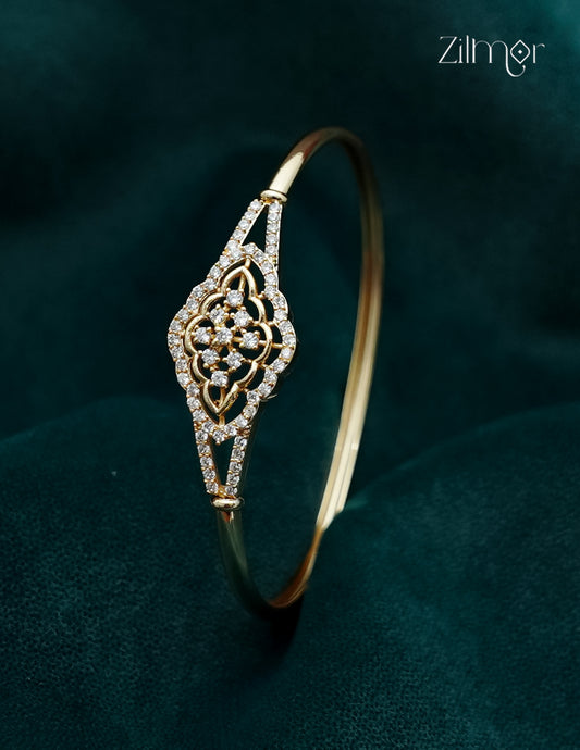 Gold Plated Openable AD Stone Bangle - FS1012980