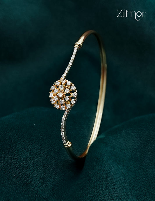 Gold Plated Openable AD Stone Bangle - FS1012981