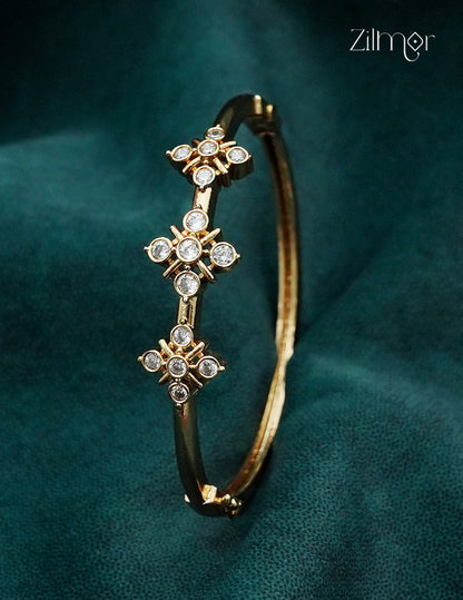 Gold Plated Openable AD Stone Bangle - KA1012986