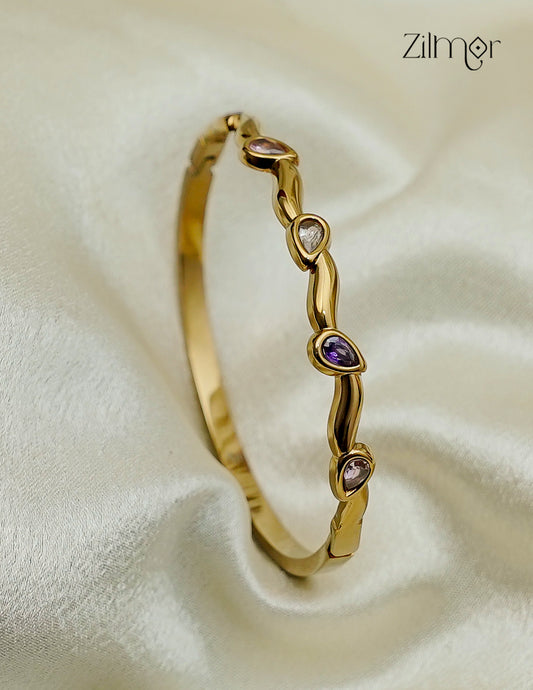 Anti Tarnish Openable AD Stone Bangle - KAK015