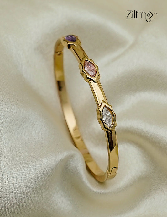 Anti Tarnish  AD Stone Bangle - KAK016