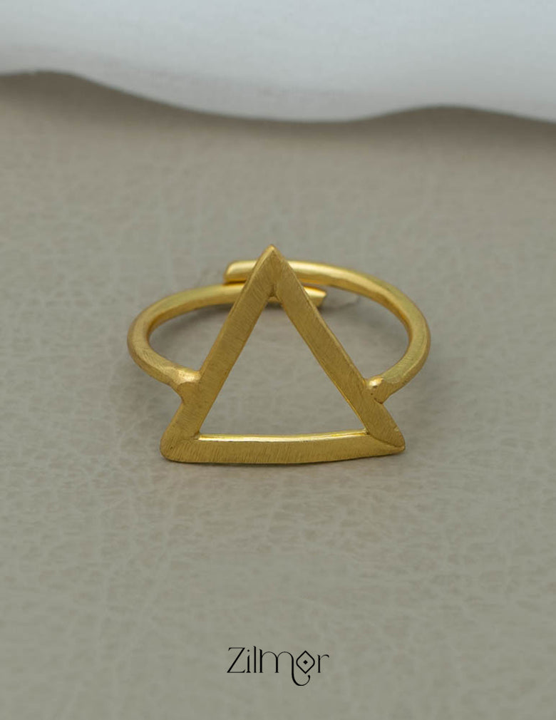 Gold Triangle Adjustable Ring - KC100699 1-Zilmor