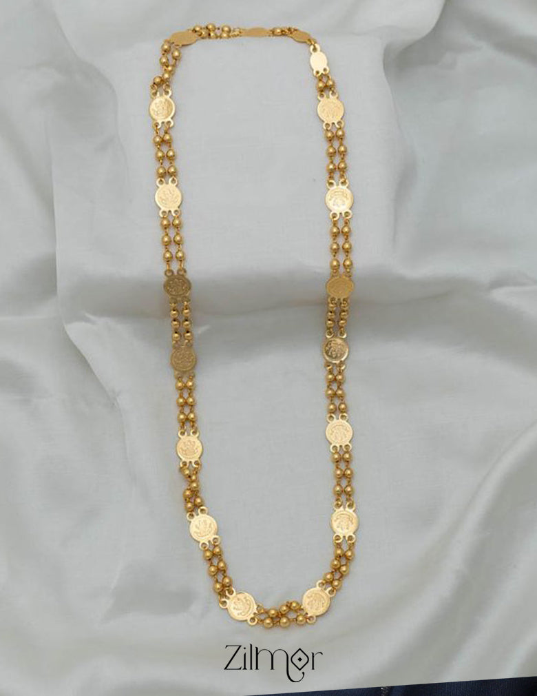 Gold Plated Lakshmi Coin Long Chain SG10057 (color option) 7-Zilmor
