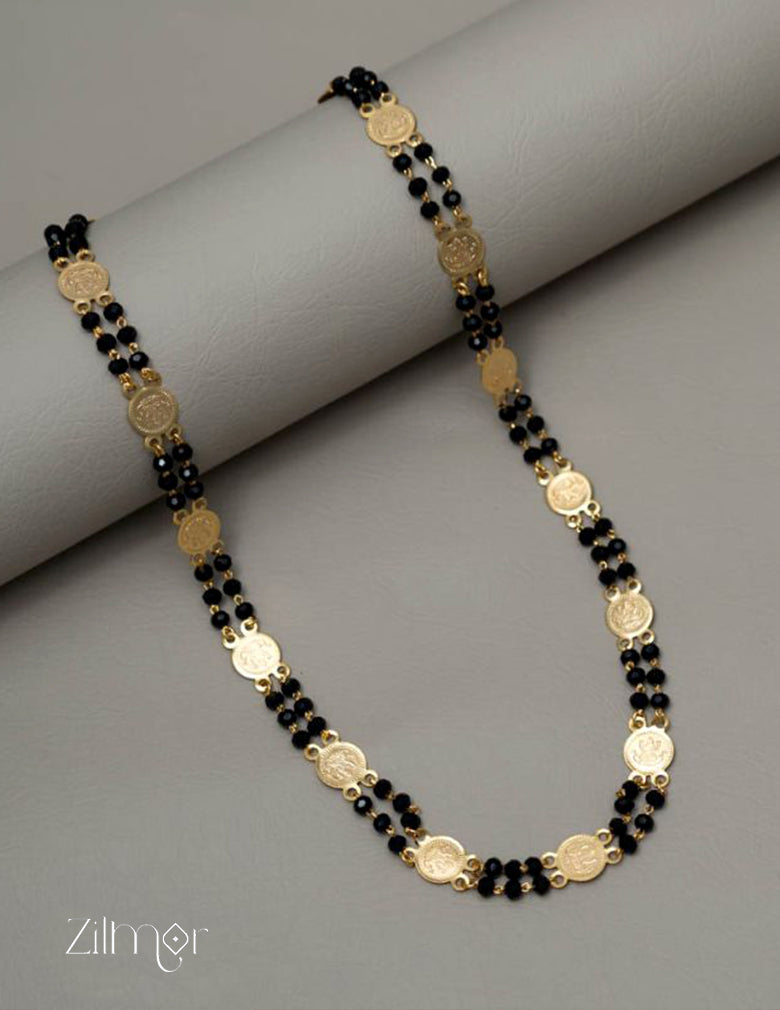 Gold Plated Lakshmi Coin Long Chain SG10057 (color option) 4-Zilmor