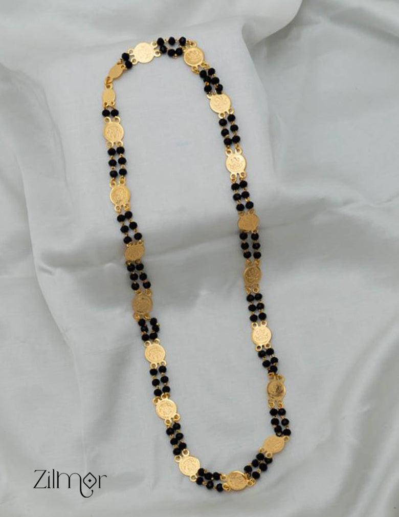 Gold Plated Lakshmi Coin Long Chain SG10057 (color option) 9-Zilmor