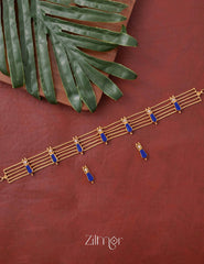 Gold tone nagapadam choker with matching Earring AG10101 3-Zilmor