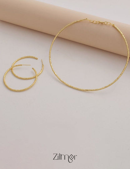 Grace - Cuff Necklace with matching Earrings 2-Zilmor