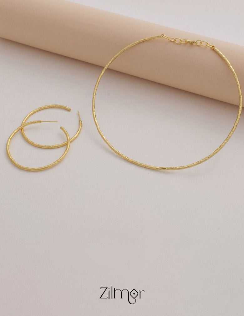 Grace - Cuff Necklace with matching Earrings 2-Zilmor