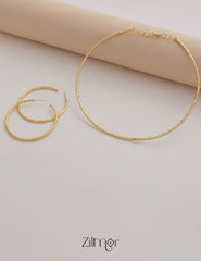Grace - Cuff Necklace with matching Earrings 2-Zilmor