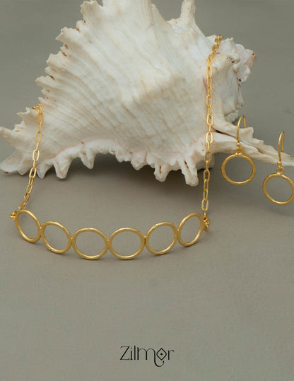 Hasli Choker Necklace Earring Set - AS100826 2-Zilmor