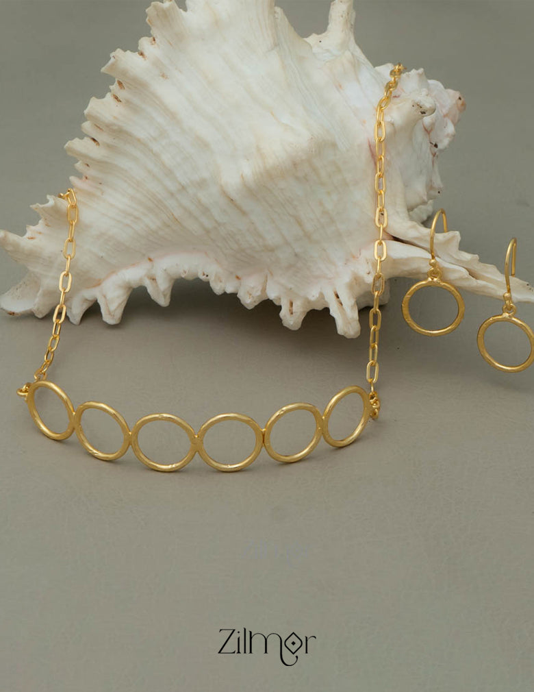 Hasli Choker Necklace Earring Set - AS100826 2-Zilmor