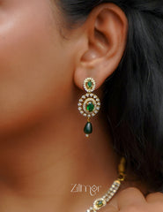 KA1011502 - AD Stone Choker Necklace Earrings Set (color option) 3-Zilmor