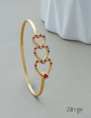 KF1011351 - Gold Plated AD Stone Openable Bangle
