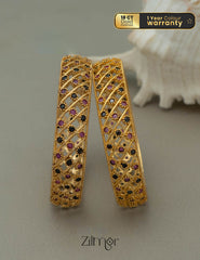 KF101276 - Gold Plated AD Bangle (pair) 1-Zilmor
