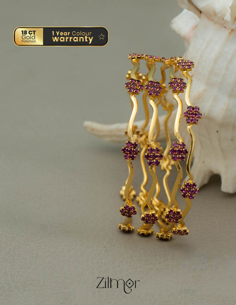 KF101661 - Gold Plated AD Bangles 1-Zilmor
