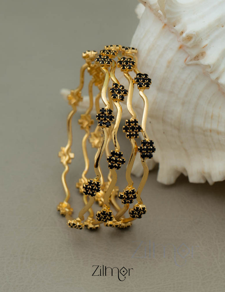 KF101661 - Gold Plated AD Bangles 4-Zilmor