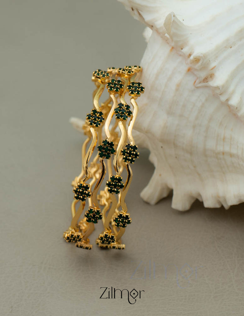 KF101661 - Gold Plated AD Bangles 3-Zilmor