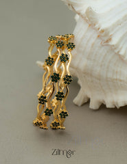 KF101661 - Gold Plated AD Bangles 3-Zilmor