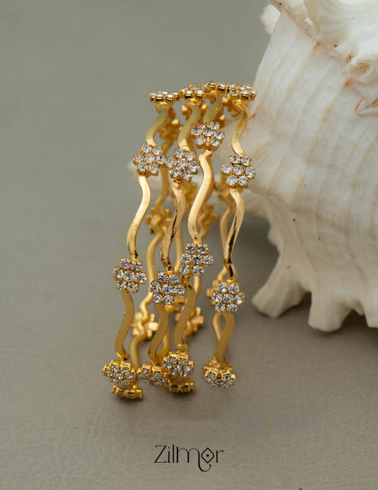 KF101661 - Gold Plated AD Bangles 7-Zilmor