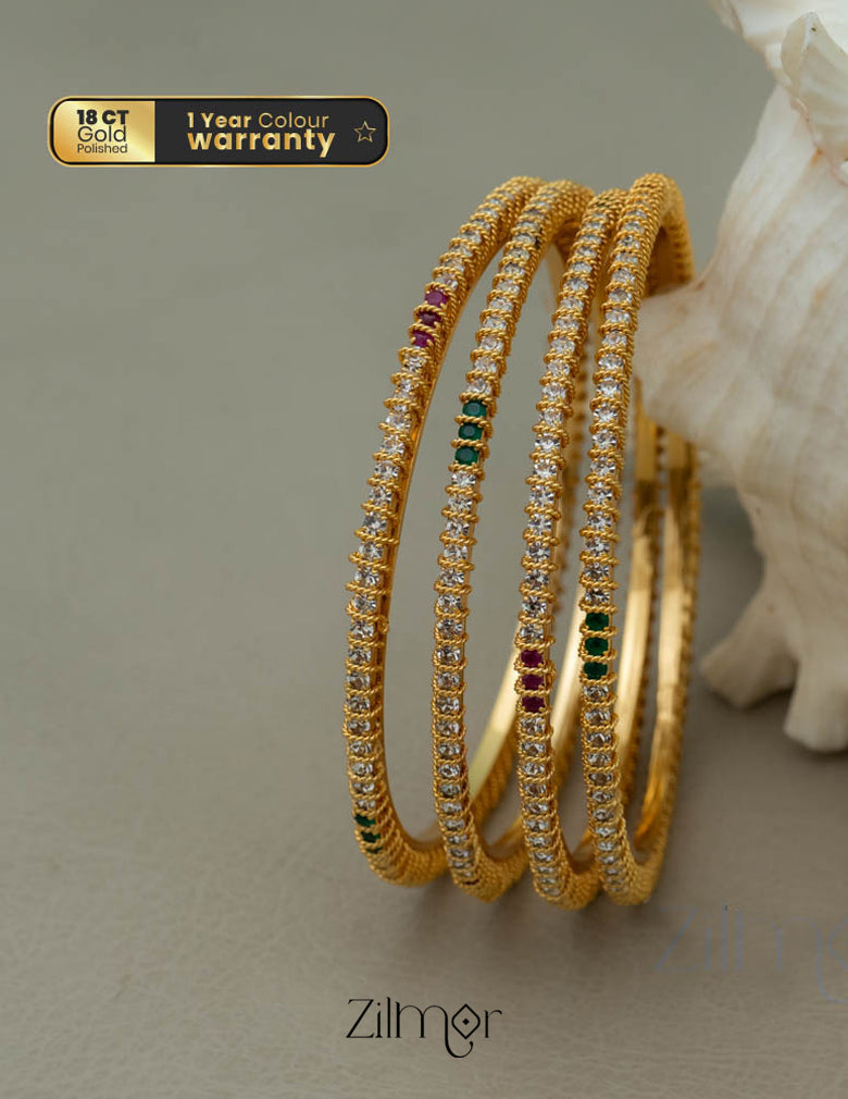 KF101662 - Gold Plated AD Bangles 1-Zilmor