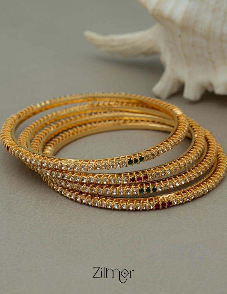 KF101662 - Gold Plated AD Bangles 2-Zilmor