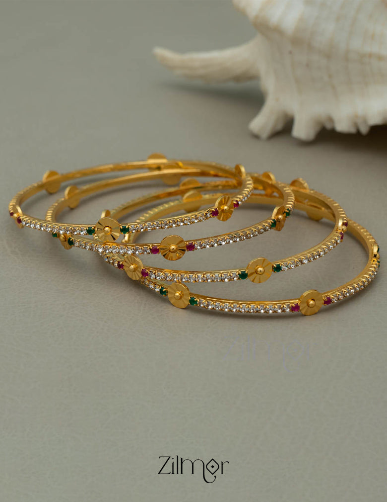 KF101664 - Gold Plated AD Bangles 2-Zilmor