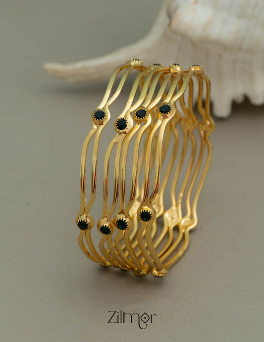 KF101674 - Gold Plated AD Stone Bangles