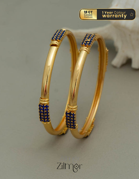 KF101676 - Gold Plated AD Stone Bangles
