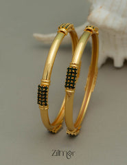 KF101676 - Gold Plated AD Stone Bangles 3-Zilmor