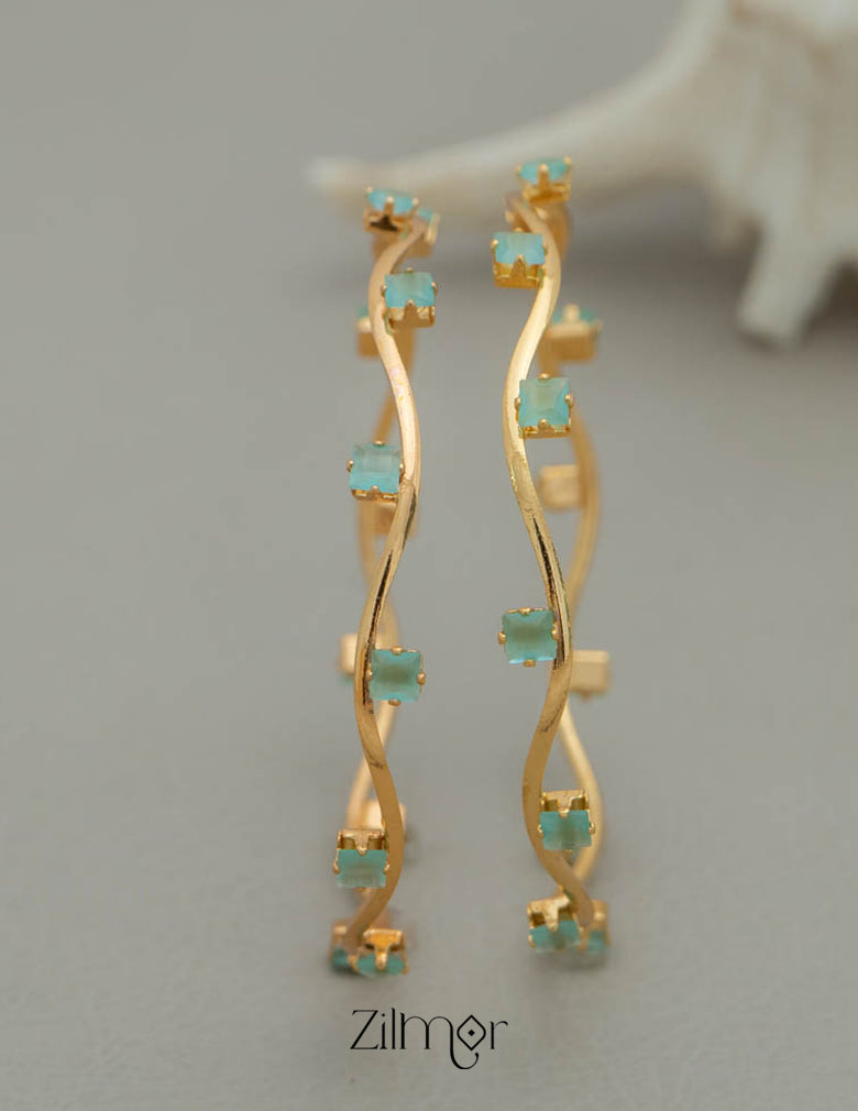 KF101764 - Gold Plated Stone Bangles Daily Wear 4-Zilmor