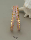 KF200153 - Gold Plated American Diamond Stylish Bangle (color option) (Pair) 2-Zilmor