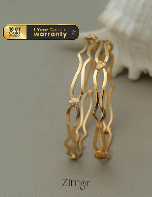 KF200160 - Gold Plated  Bangle (pair)
