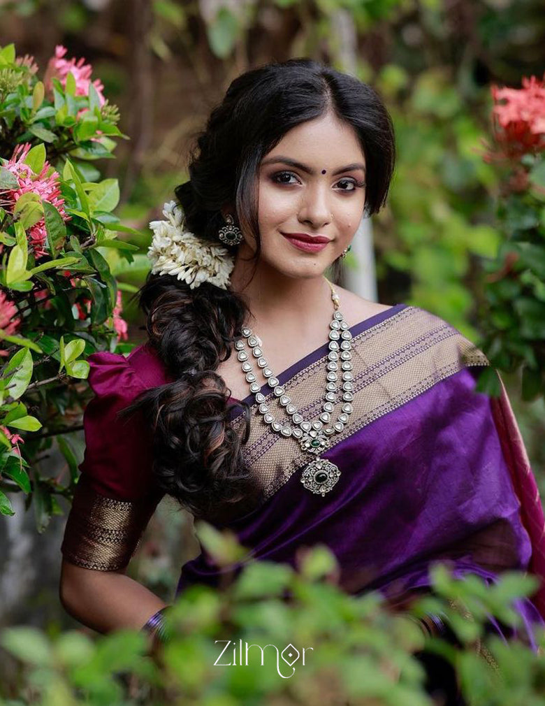 KH100971 - Polki Kundan Ad Stone Pendant Necklace Earrings Jewellery Set 5-Zilmor