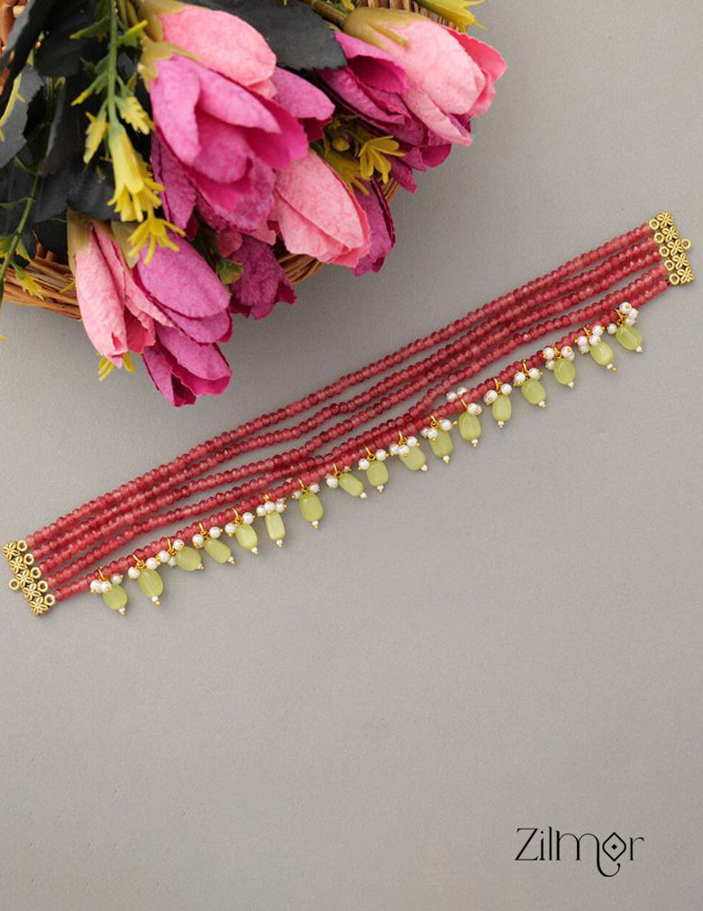 KH100972 - Onyx  Stone Choker Necklace 2-Zilmor