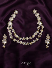 KH101161 - Bridal Kundan Necklace Earrings  Set 3-Zilmor