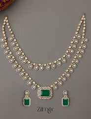 KH101162 - Bridal Kundan Necklace Earrings  Set