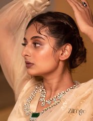 KH101162 - Bridal Kundan Necklace Earrings  Set
