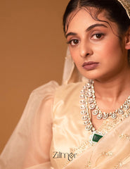 KH101162 - Bridal Kundan Necklace Earrings  Set