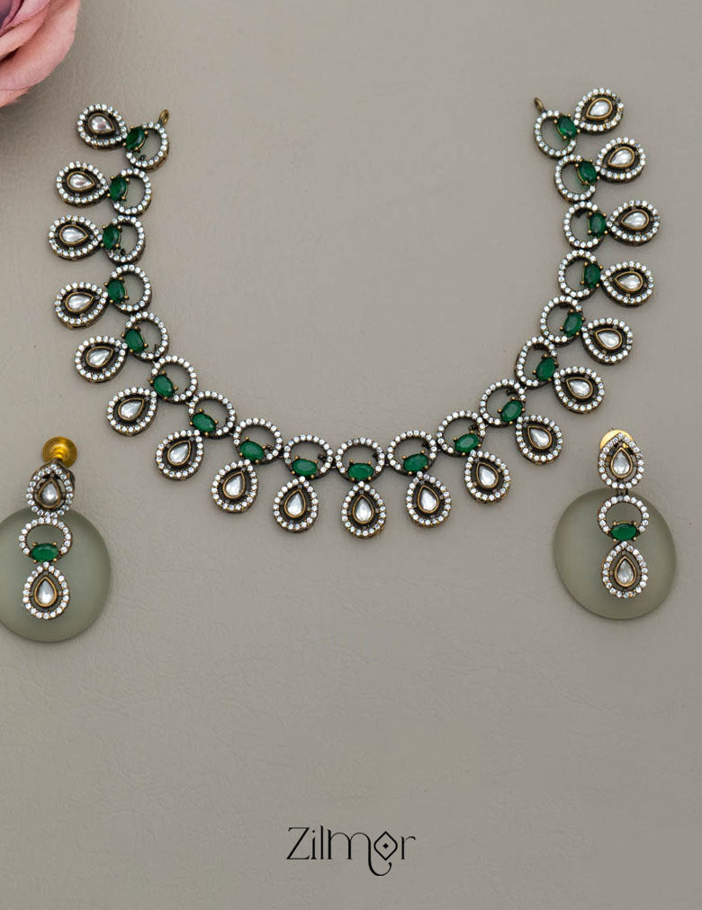 KH101210 - Victorian AD Necklace Earring Set 3-Zilmor