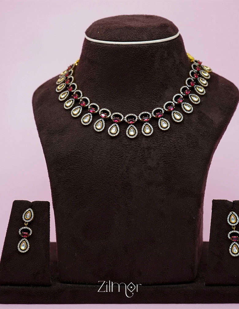 KH101210 - Victorian AD Necklace Earring Set 7-Zilmor