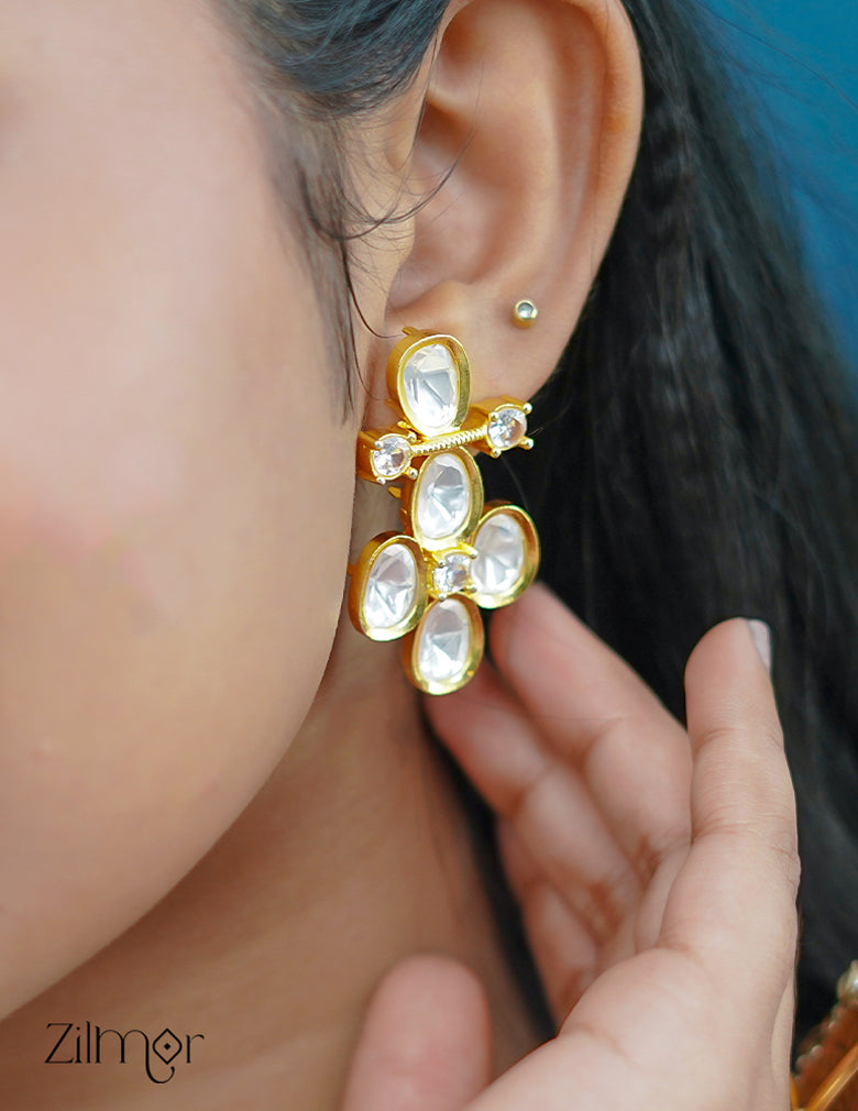 KH101222 -Kundan Necklace With Earring 4-Zilmor