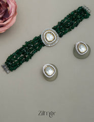 KH200114 - Semi Precious Stone Necklace Earrings Set 1-Zilmor