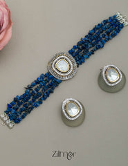 KH200114 - Semi Precious Stone Necklace Earrings Set 4-Zilmor