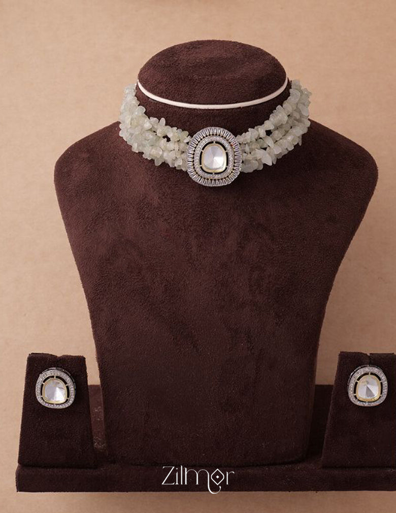 KH200114 - Semi Precious Stone Necklace Earrings Set 7-Zilmor