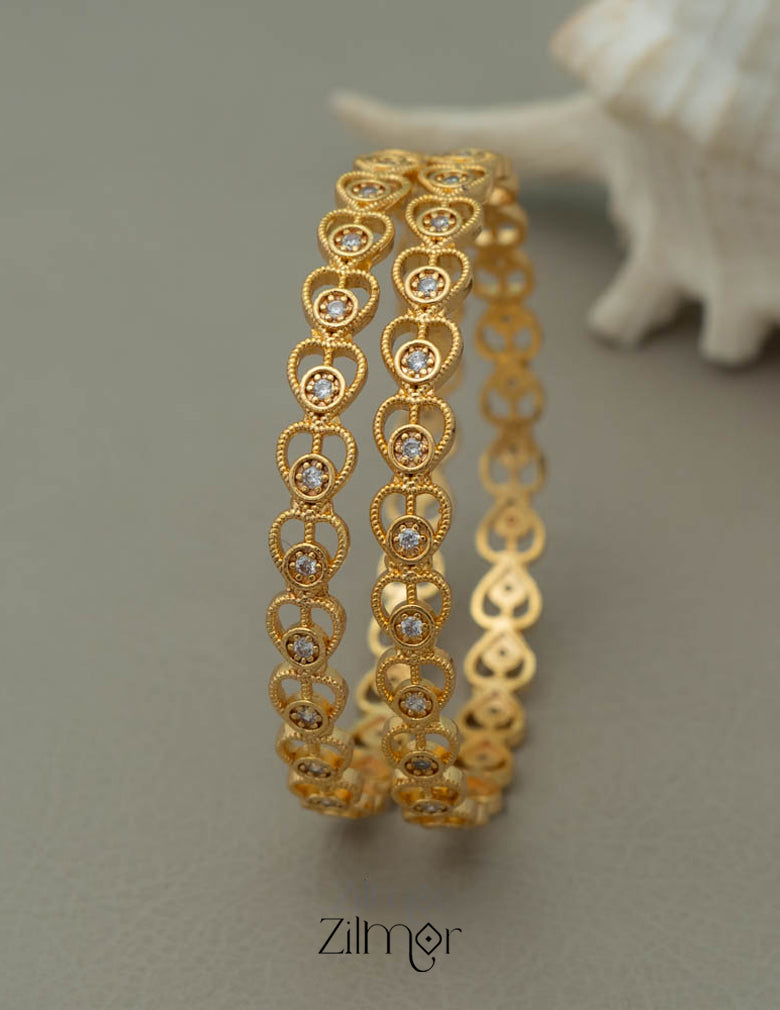 KI100963 - AD stone bangle (Pair) 1-Zilmor