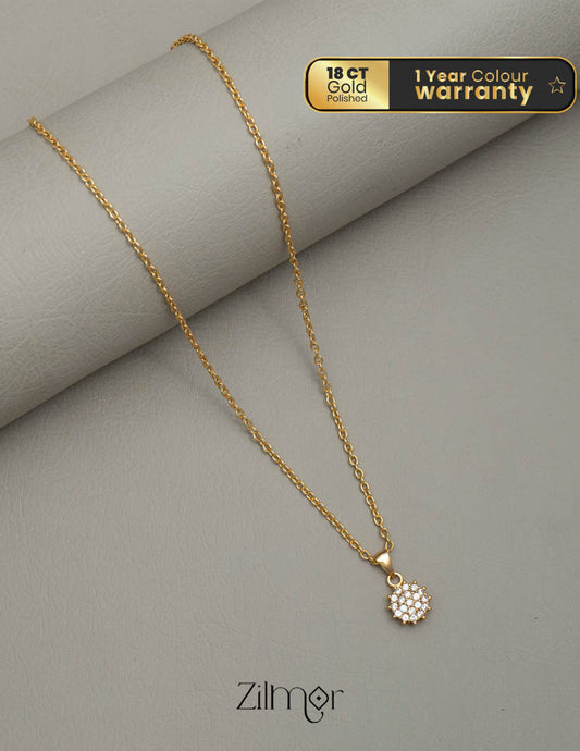 KJ101179  -Simple pendant Necklace